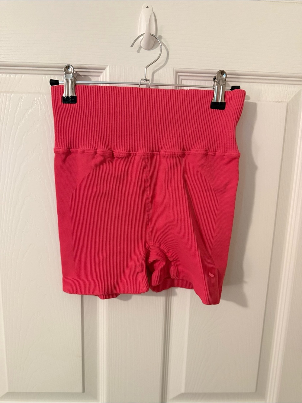FP Movement by Free People Ribbed High-Waist Athletic Shorts - Hot Pink